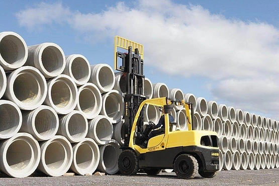 Hyster Dieselstapler Bild eines gelben Hyster Dieselstaplers